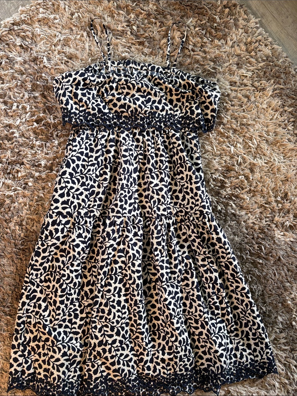 New 100% cotton dress with eyelet trim women’s